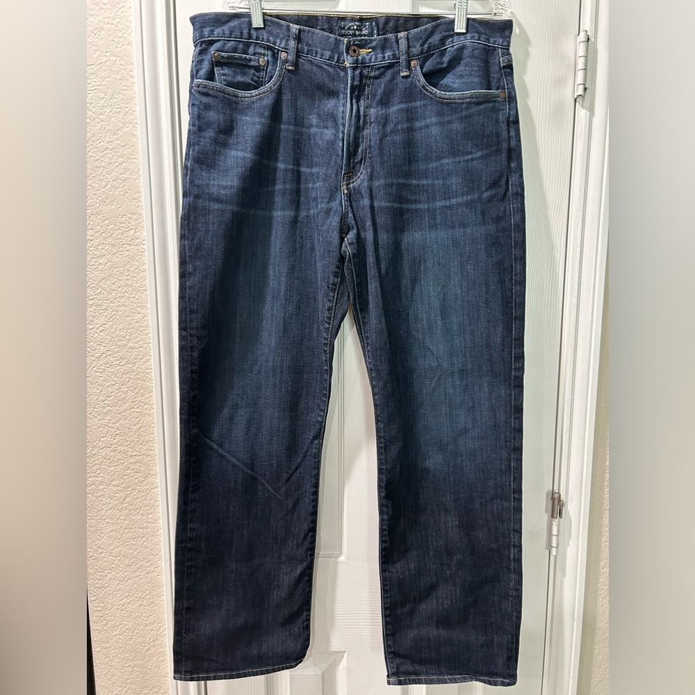 Lucky Brand Men’s 36/30 363 Vintage Straight Leg Dark Wash Denim Jeans